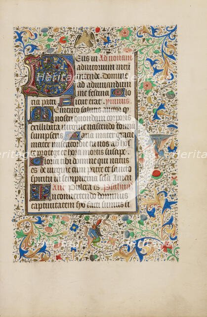 Decorated Text Page; Llangattock Hours, 1450s. Creator: Unknown.