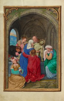 The Entombment; Prayer Book of Cardinal Albrecht of Brandenburg, about 1525-1530. Creator: Simon Bening.