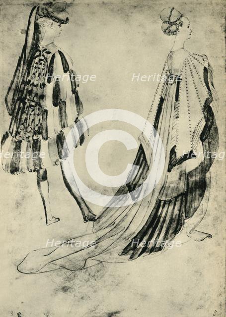 Gentleman and Lady in Court Costume, c1420-1455, (1943). Creator: Pisanello.