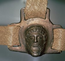Romano-British bronze mount with mask, 2nd century. Artist: Unknown