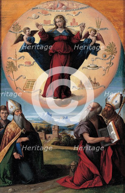 The Immaculate Conception with saints, c. 1535-1550. Artist: Garofalo, Benvenuto Tisi da (1481-1559)