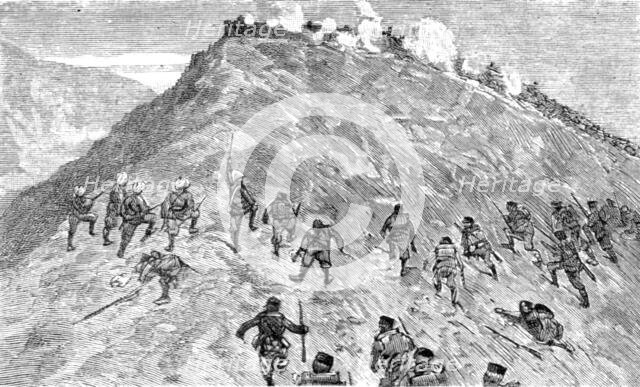 ''Notes in the Black Mountains and Sikkim Campaign's, Northern India; Sikkim--taking of the Tukola H Creator: Unknown.