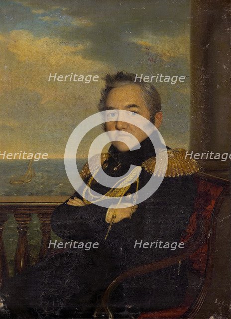 Portrait of Admiral Mikhail Lazarev (1788-1851), Mid of the 19th century. Artist: Anonymous  