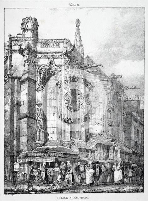 Restes et Fragmens dArchitecture du Moyen Age: Église St. Sauveur, Caën. Creator: Richard Parkes Bonington (British, 1802-1828).
