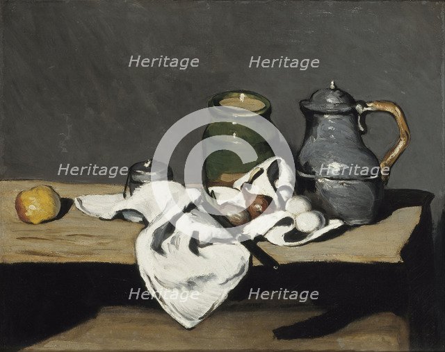 Still life with kettle, 1867-1869. Artist: Cézanne, Paul (1839-1906)