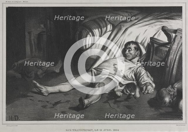 Rue Transnonain, le 15 April, 1834, 1834. Creator: Honoré Daumier (French, 1808-1879).