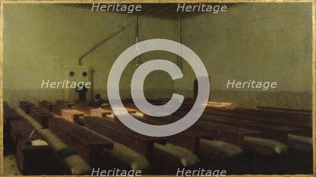 A Christmas at the Pio Albergo Trivulzio, 1909. Creator: Morbelli, Angelo (1853-1919).