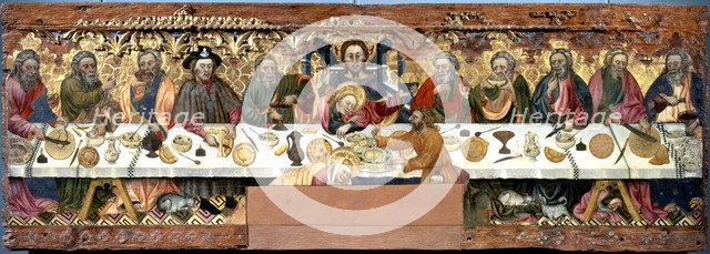 Last Supper' tempera painting on wood by Jaume Ferrer.