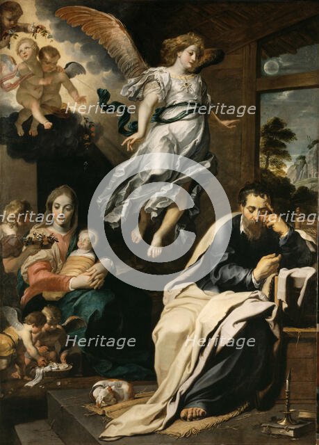 An Angel Telling Joseph in a Dream to Flee to Egypt. Creator: Seghers, Gerard  .