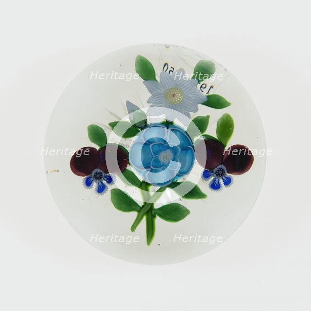 Paperweight, Lunéville, c. 1848-55. Creator: Baccarat Glasshouse.