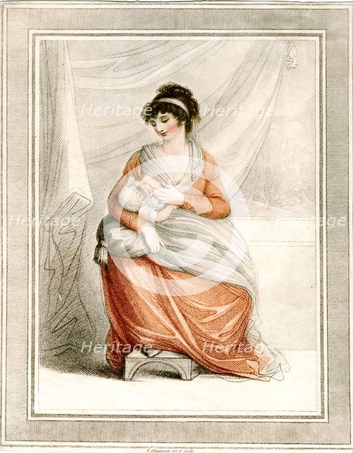 'Woman breastfeeding', c1780-1820Artist: Thomas Cheesman
