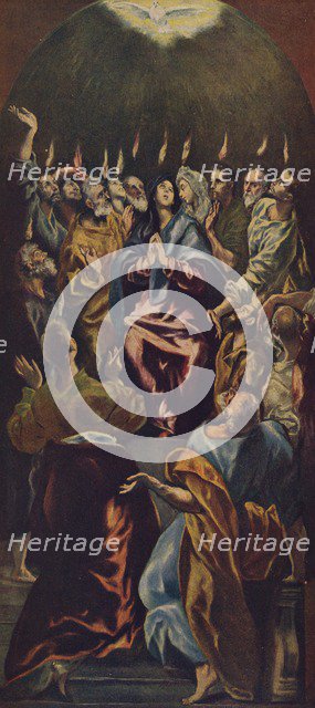 'La Venida Del Espiritu Santo', (The coming of the Holy Spirit), 1514-1519, (c1934).  Artist: El Greco.