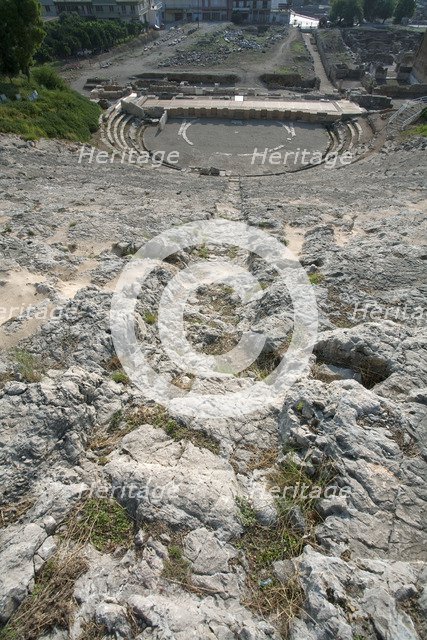 A theatre in Argos, Greece. Artist: Samuel Magal