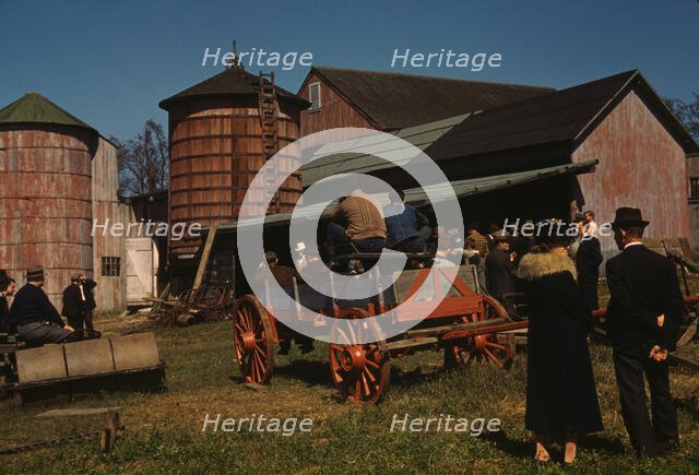Farm auction, Derby, Conn., 1940. Creator: Jack Delano.
