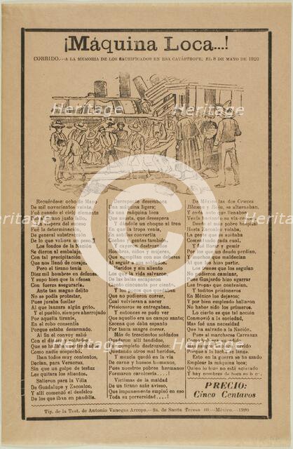 Crazy Machine!, 1920. Creator: José Guadalupe Posada.