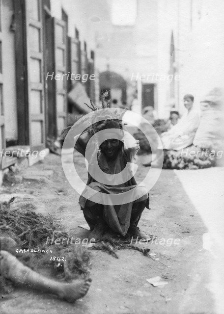 Street scene, Casablanca, Morocco, c1920s-c1930s(?). Artist: Unknown