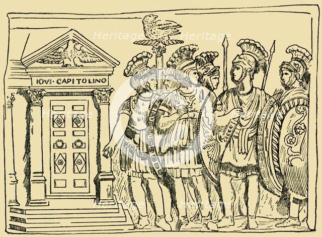 'Soldiers of the Famous Praetorian Guard at Rome', c1930. Creator: Unknown.