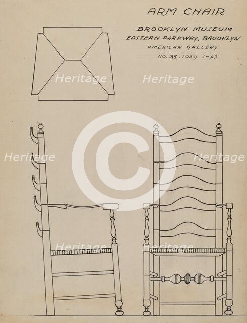 Armchair, c. 1937. Creator: Frank Wenger.