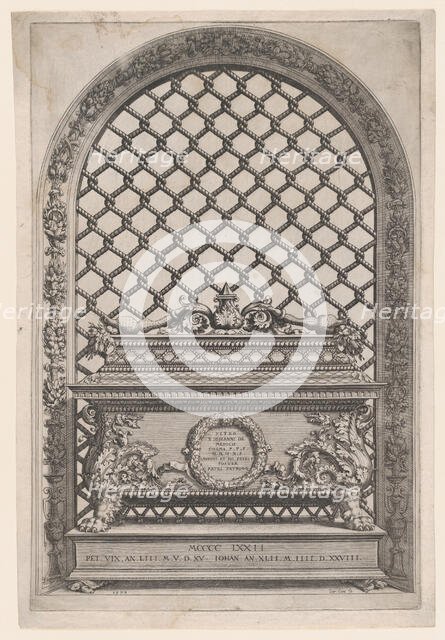 The Tomb of Pietro and Giovanni de' Medici from The Tombs of the Medici, 1570. Creator: Cornelis Cort.