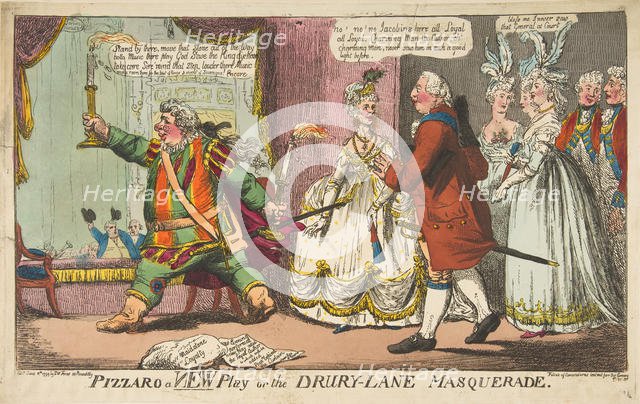 Pizzaro a New Play or the Drury-Lane Masquerade, June 11, 1799. Creator: Unknown.