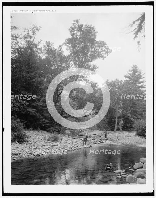 Fishing in the Catskill Mts., N.Y., (1902?). Creator: Unknown.