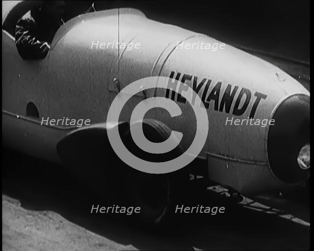 The German Built Heylandt Rocket Propelled Car, 1931. Creator: British Pathe Ltd.