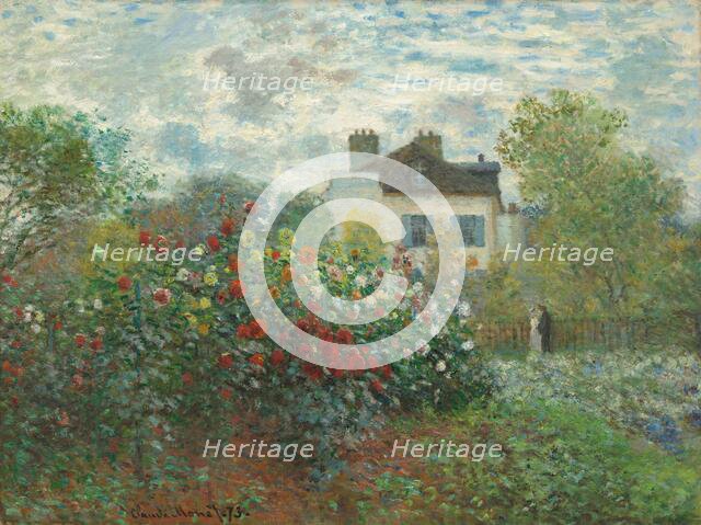 The Artist's Garden in Argenteuil (A Corner of the Garden with Dahlias), 1873. Creator: Claude Monet.