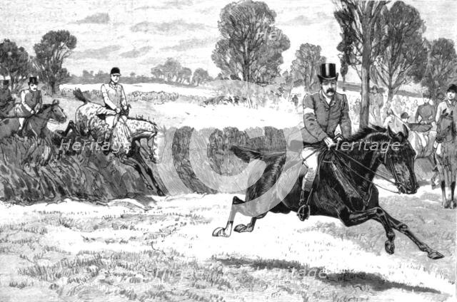 'The House of Commons Point - to - Point-Steeplechase near Rugby; Mr Elliott Lees wins on 'Damon'',  Creator: Unknown.