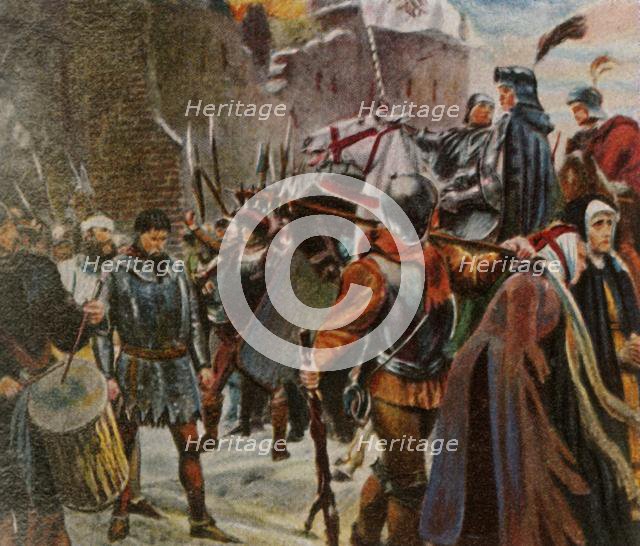 Frederick I, Margrave of Brandenburg, brings down the Quitzows, 1414, (1936). Creator: Unknown.