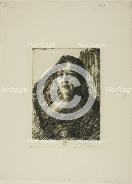 Gerda Lundequist, 1909. Creator: Anders Leonard Zorn.