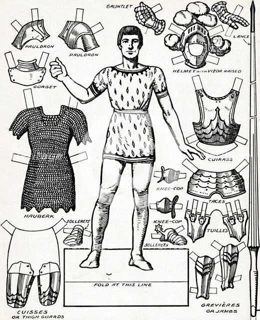 'All The Gorgeous Panoply of A Knight with the Various Parts of His Armour', c1934. Artist: Unknown.