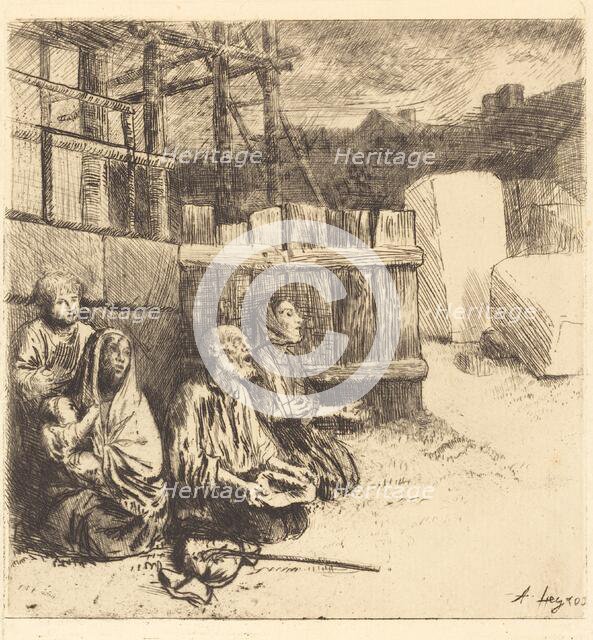 English Beggars (Les mendiants anglais), 1875. Creator: Alphonse Legros.