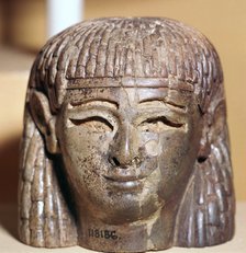 Phoenician ivory head found at the Burnt Palace in Nimrud, 8th century BC. Artist: Unknown