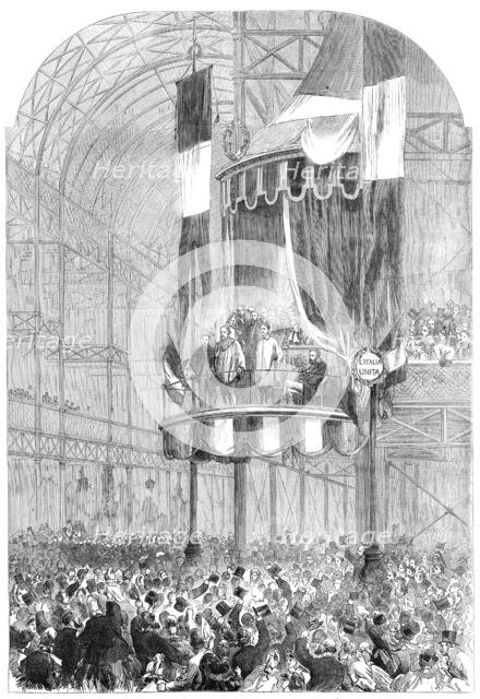 Garibaldi in England: Garibaldi at the Crystal Palace on Saturday last, 1864. Creator: Unknown.