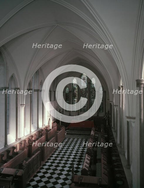 View from the organ loft, Lambeth Palace chapel, London, 1955. Creator: Arthur Charles Kirby Ware.