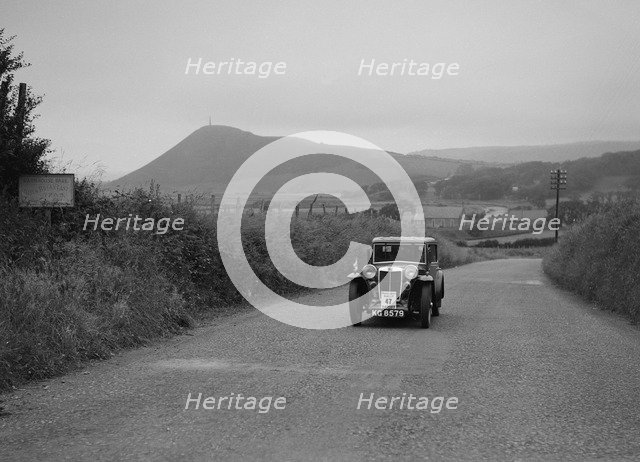 MG L1 Magna salonette of C Lones competing in the South Wales Auto Club Welsh Rally, 1937 Artist: Bill Brunell.