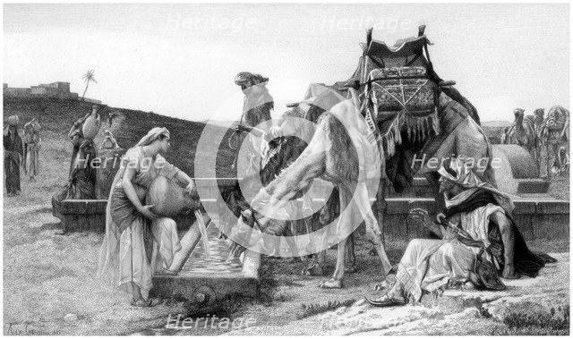 'Rebecca and Eliezer', c1880-1882.Artist: Achille Jacquet