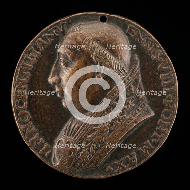 Innocent VIII (Giovanni Battista Cibò, 1432-1492), Pope 1484 [obverse], c. 1480/1486. Creator: Niccolo Fiorentino.