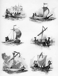 Ships of the Hanseatic League of the 14th and 15th century, (1903). Creator: Willy Stower.
