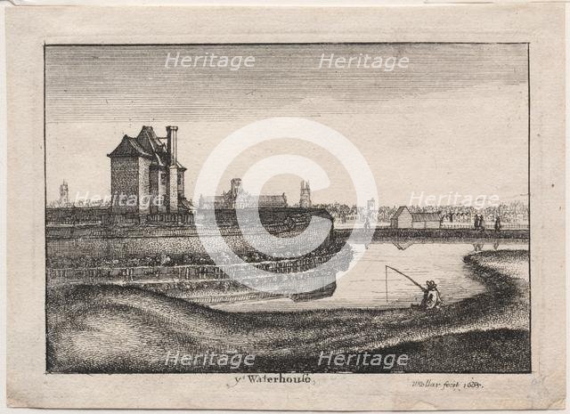 The Waterhouse, 1665. Creator: Wenceslaus Hollar (Bohemian, 1607-1677).