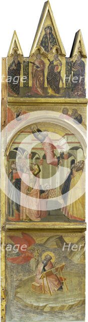 Saint John the Evangelist on Patmos, his Ascension, c1315-1360. Creator: Workshop of Pietro Lorenzetti.