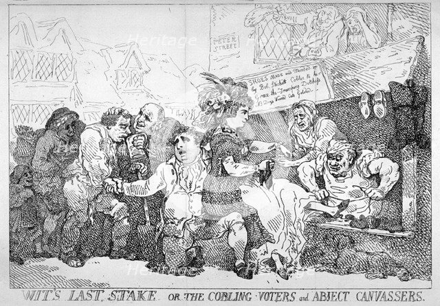 'Wit's last stake...', 1784. Artist: Thomas Rowlandson