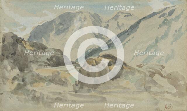 Mountain landscape, 1840-1850. Creator: Eugene Delacroix.