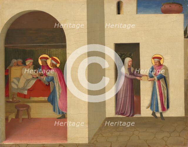 The Healing of Palladia by Saint Cosmas and Saint Damian, c. 1438/1440. Creator: Fra Angelico.