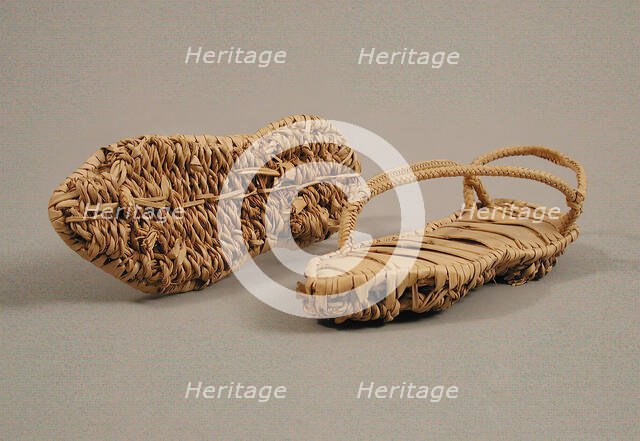Pair of Sandals, Coptic, 4th-7th century. Creator: Unknown.
