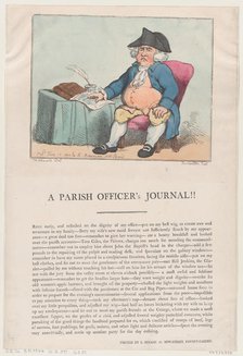 A Parish Officer's Journal!!, June 15, 1802., June 15, 1802. Creator: Thomas Rowlandson.