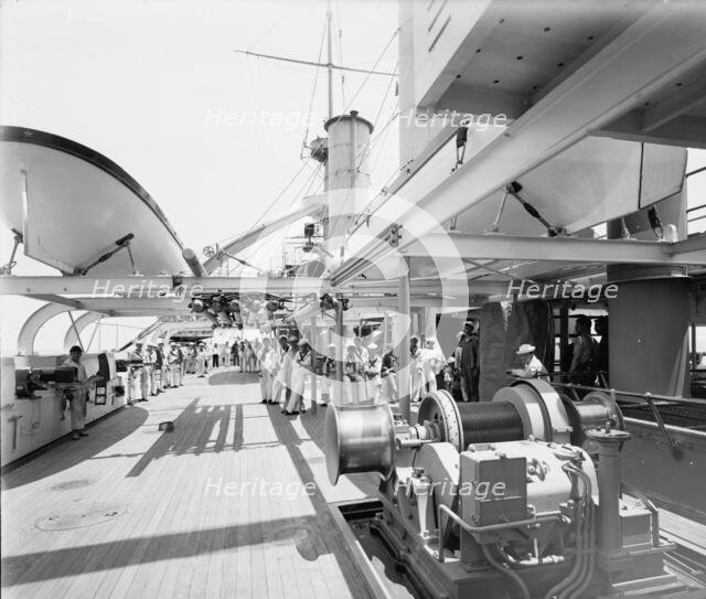 U.S.S. Kentucky, superstructure deck, 1900 or 1901. Creator: Unknown.
