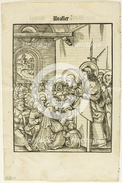 Christ Preaching, from Leben Jesu Christi, plate 19 from Woodcuts from Books of the..., 1937. Creator: Hans Wechtlin the Elder.
