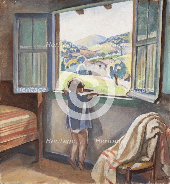 Girl at the Window, c1920. Creator: Arteta, Aurelio (1879-1940).