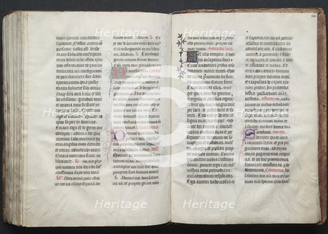 The Gotha Missal: Fol. 159v, Text, c. 1375. Creator: Master of the Boqueteaux (French); Workshop, and.
